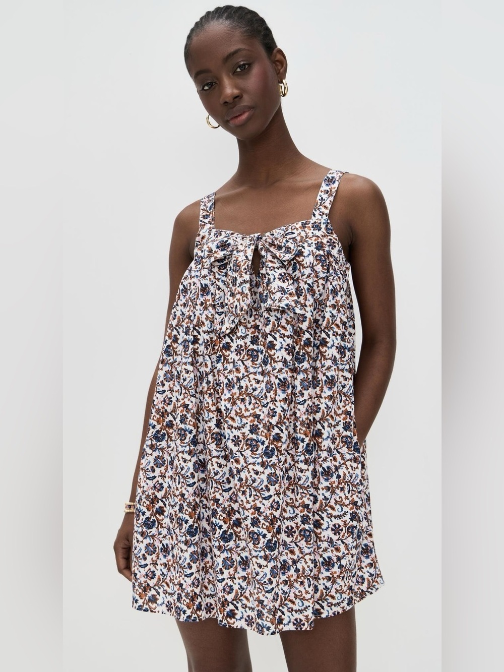 Cleobella Padama Square Neck Mini Dress  Bellucci Floral Print Size XS NEW